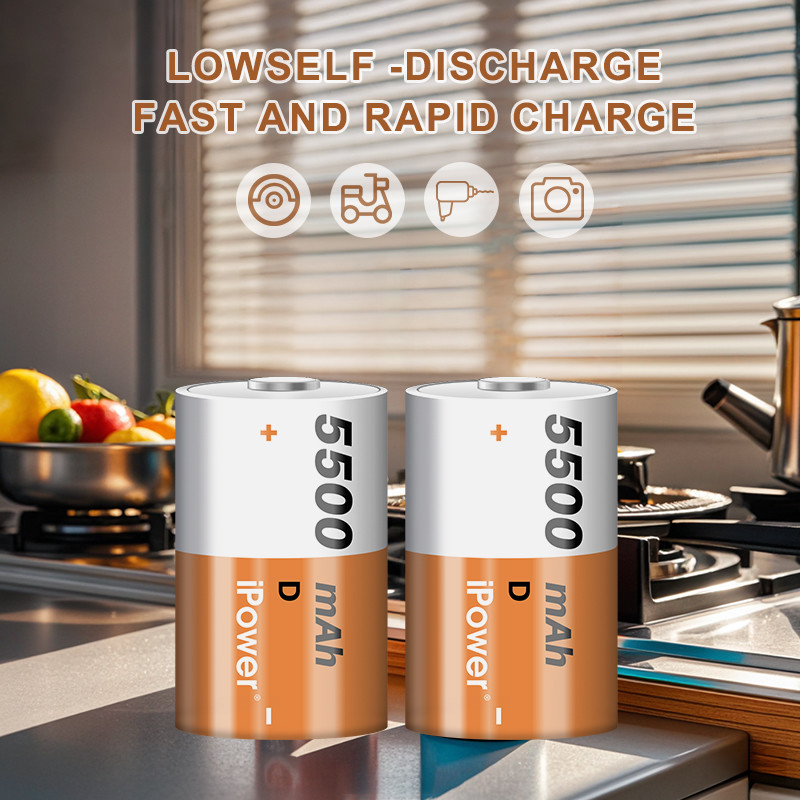 1.2V Rechargeable NiMH Battery 5500mAh D Size Eco batteries Supermarket Sale Wholesale