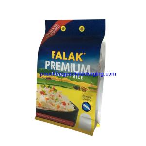 Wholesale Block bottom gusset bags, stand up flat bottom side pouch, flexible pouch packaging from china suppliers