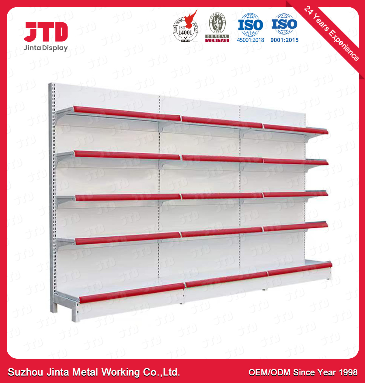Modern Supermarket Display Shelving For Retail Store Shop Metal Supermarket Rack