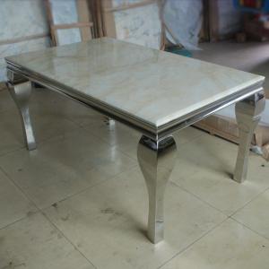 Wholesale European Silver Wedding Banquet Tables 150X90X75 Dining Room Table from china suppliers