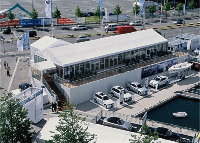 Large Double Deck Custom Event Tent Water Proof Glass Wall For Exhibition