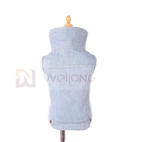 Quality Spring Summer Pet Coat Blue Vintage Washed Pet Denim Jacket For Dog Cat for sale