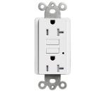 125V Rectangle GFCI Electrical Outlet 20Amp Plastic For Indoor