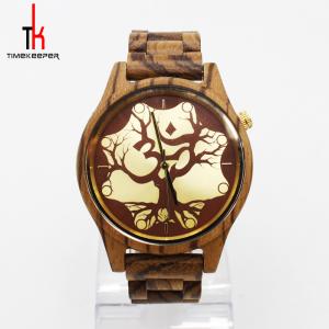 Wholesale Luxury brand natural zebral wood watch custom logo Japan movt quartz watch wood wrist watch for men from china suppliers