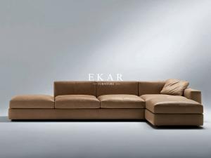 Wholesale Contemporary Style 2018 New Living Room Furniture 5 Seater Cowhide Genuine Leather Sectional Sofa Sets from china suppliers