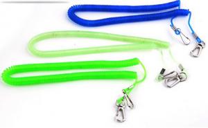 Wholesale Customized colors elastic safety harness coiled lanyard anti-drop spiral cords for tools from china suppliers