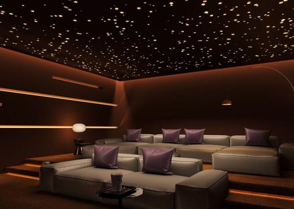 Polyester Fiberboard Fiber Optic Star Ceiling Light 9mm Thickness Easy