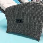 Outdoor Adjustable Patio Garden Furniture Loungers Chaise Lounge Rattan daybed
