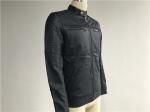 Navy Mens PU Jacket With Suede Detail , Faux Leather Biker Jacket TW73204
