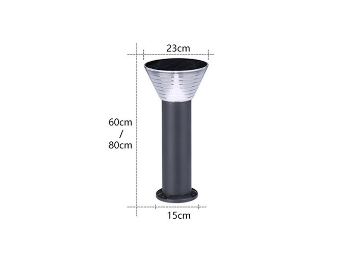 Automatic 4w Solar Led Bollard Lights Exterior Landscape Lights ABS