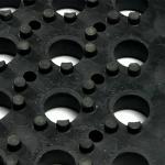 Anti Slip Rubber Grating For Horse Shower 24" X 36" Black Hollow Rubber Mats