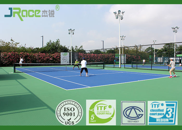 Indoor / Outdoor Acrylic Tennis Court Flooring Materials Seamless Design