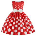 Summer Children's Clothing Girls Polka Dot Dress Holiday Party Evening Dress