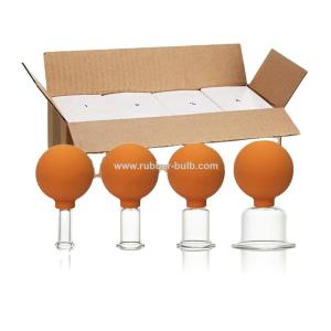 Wholesale Orange 4 Pcs Anticellulite Set Vacuum Cupping Set Massageador Facial Massage Cups Chinese Suction Cups Relax from china suppliers