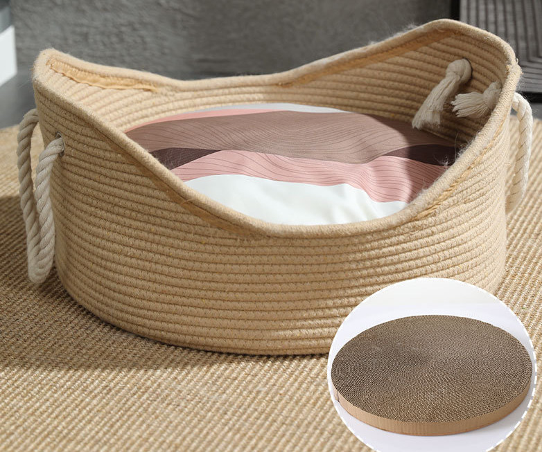 cat rattan bed