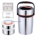 Attractive price silver color food vacuum flask new type stainless steel lunch