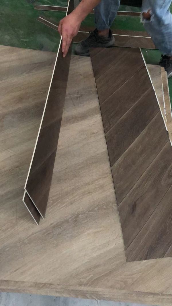 6.0mm Termite Proof SPC Herringbone Floor Easy Maintenance Vinyl Plank Flooring