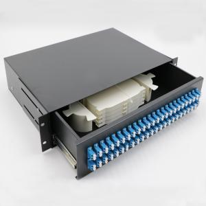 Wholesale FTTH 12 24 48 96 144 Port Fiber Optic Patch Panel Telecom 19 Inch Rack Mounted from china suppliers