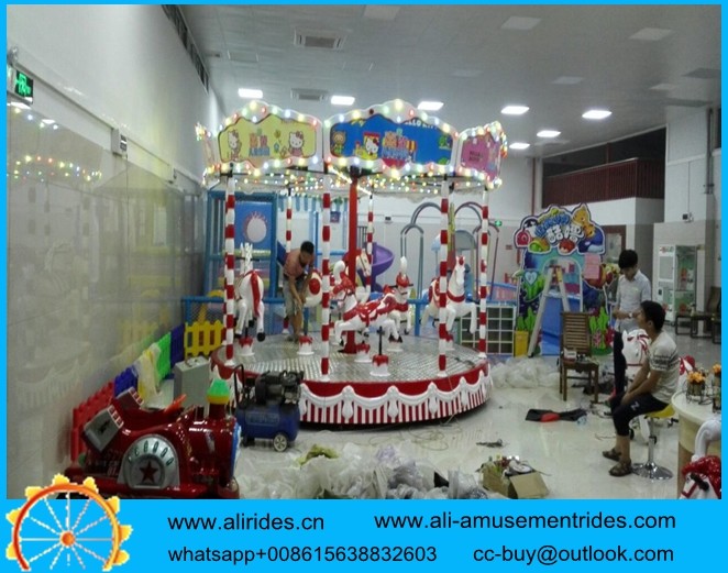 amusement park games Indoor Kiddie Carousel for Sale