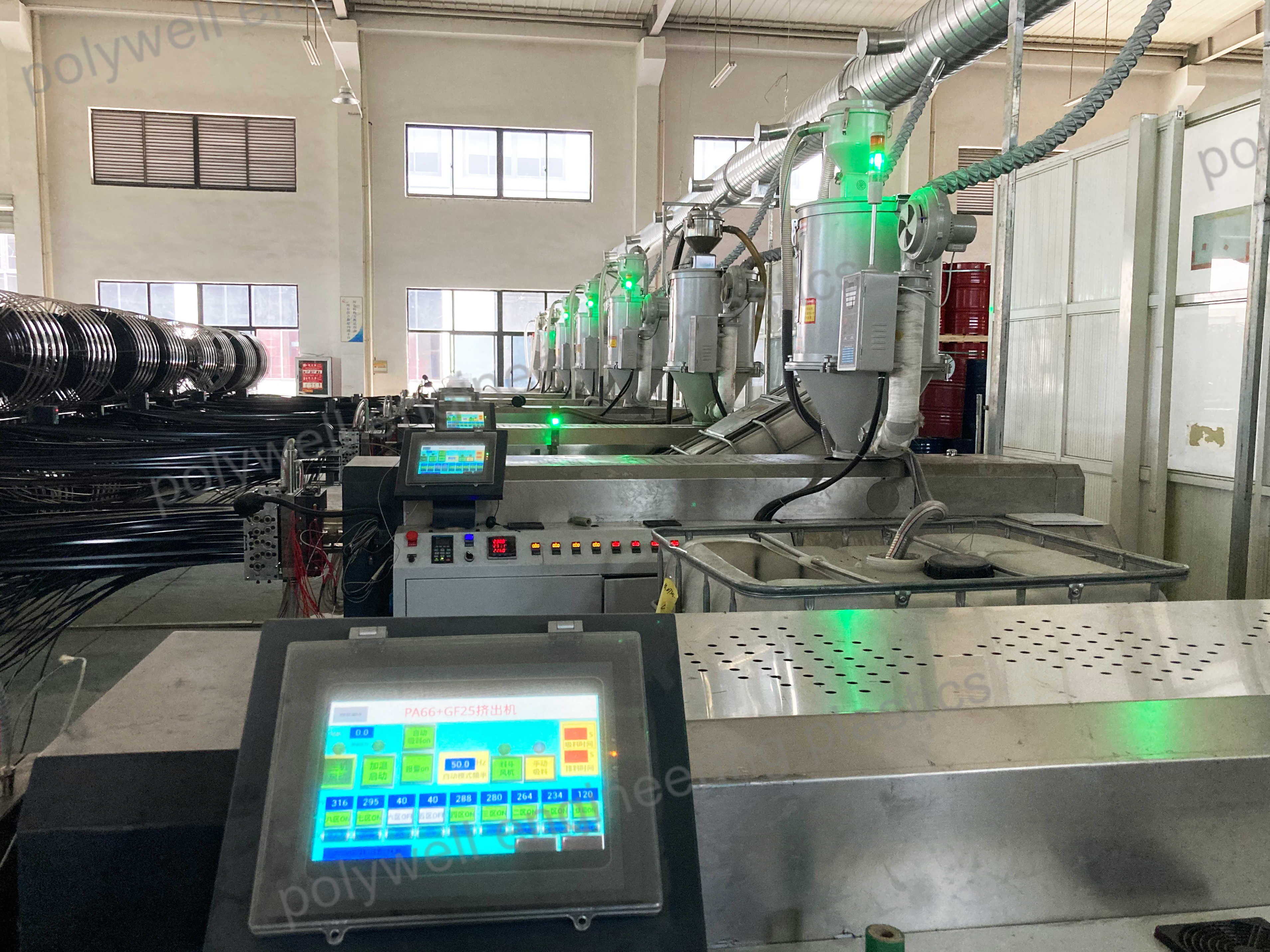 High Speed Extruding PA66 Pipe Polyamide Extrusion Line Plastic Machinery