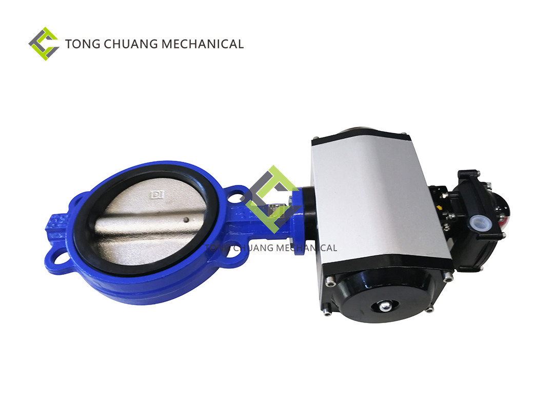 Clamp Pneumatic Butterfly Valve Air Operated GDT7-65 Soft Sealing Type