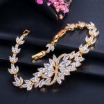 Cubic Zirconia Tennis Bracelets For Women Iced Out Chain Gold Color Bracelet