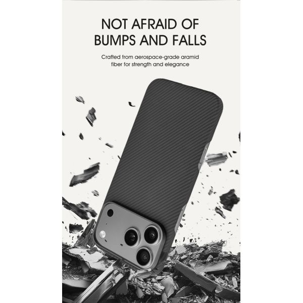 Customized Aramid Carbon Fiber Mobile Cover with Metal Frame for iPhone 17 Pro Max