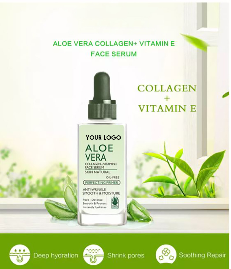 Aloe Vera Collagen Vitamin Face Serum Moisturize and Nourish the Skin Anti-wrinkles Firm Sooth and Repair Skin Facial Essence