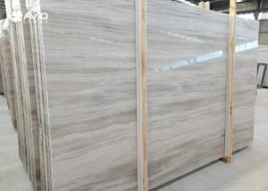 Wholesale White Wood Vein Marble Natural Stone Slabs For Wall Cover / Flooring Decor from china suppliers