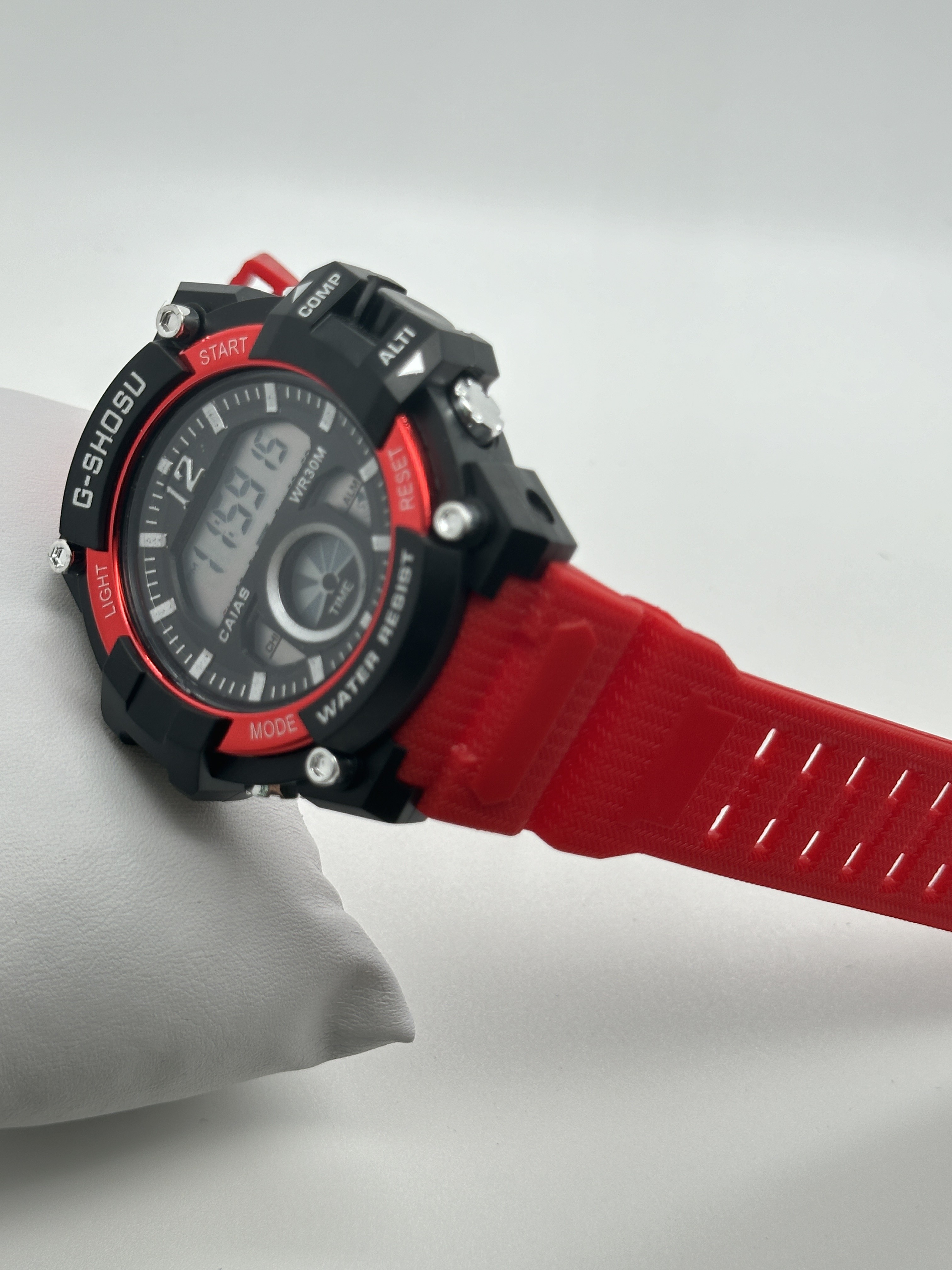 Battery Powered Digital Sport Watch With Silicone Strap 3ATM Waterproof