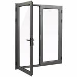Finished Modern Aluminum Exterior Double Glass Swing Casement Door Doors for a
