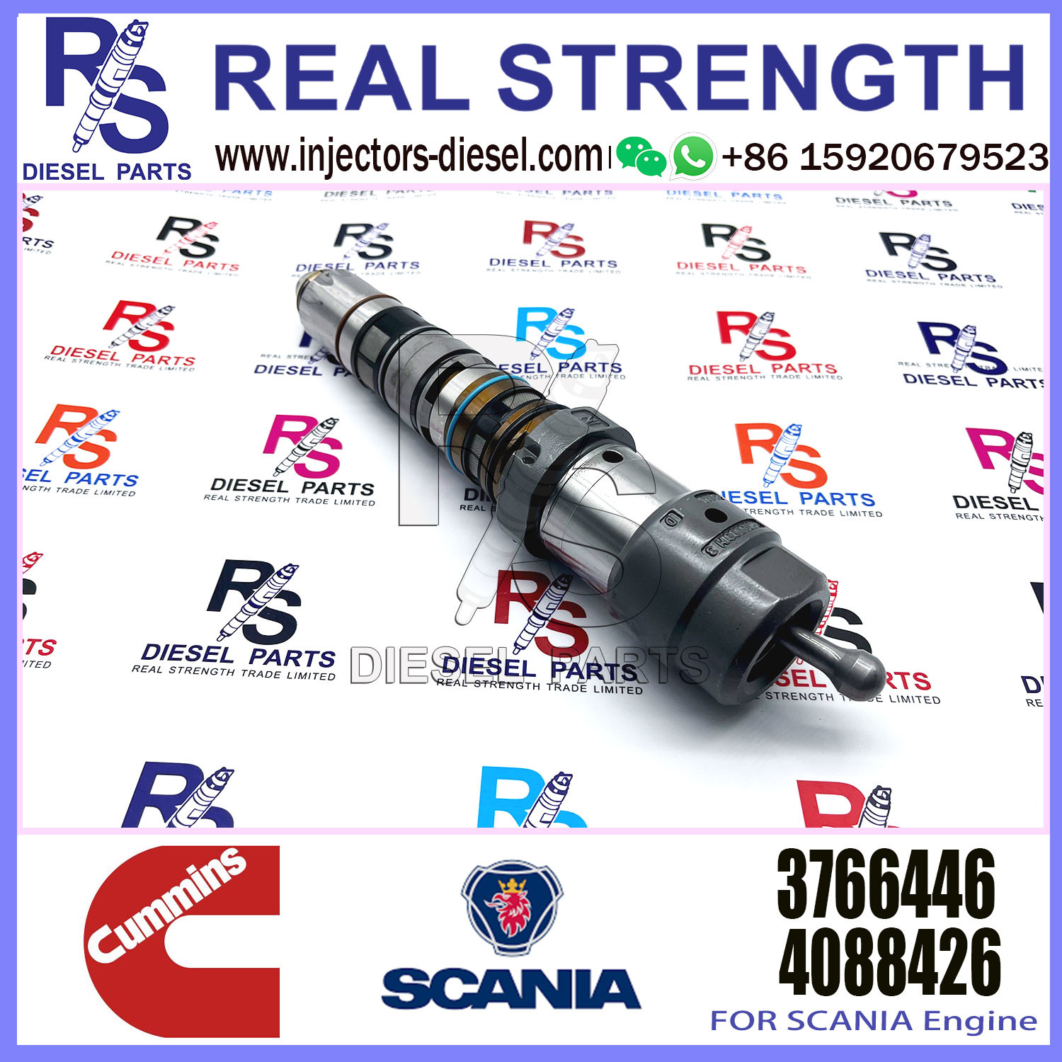 QSK23 Diesel Engine Common Rail Fuel Injector 4087887 4010163 3766446 4326781 4326639 4326779