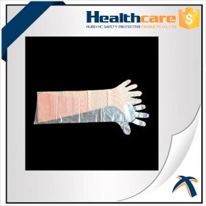 Wholesale Dustproof Disposable Hand Cloves , Full Arm Disposable Food Service Gloves from china suppliers