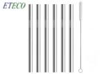 Silver Reusable Stainless Straw For Cocktail Sipping Bars Summer Cool Drinking