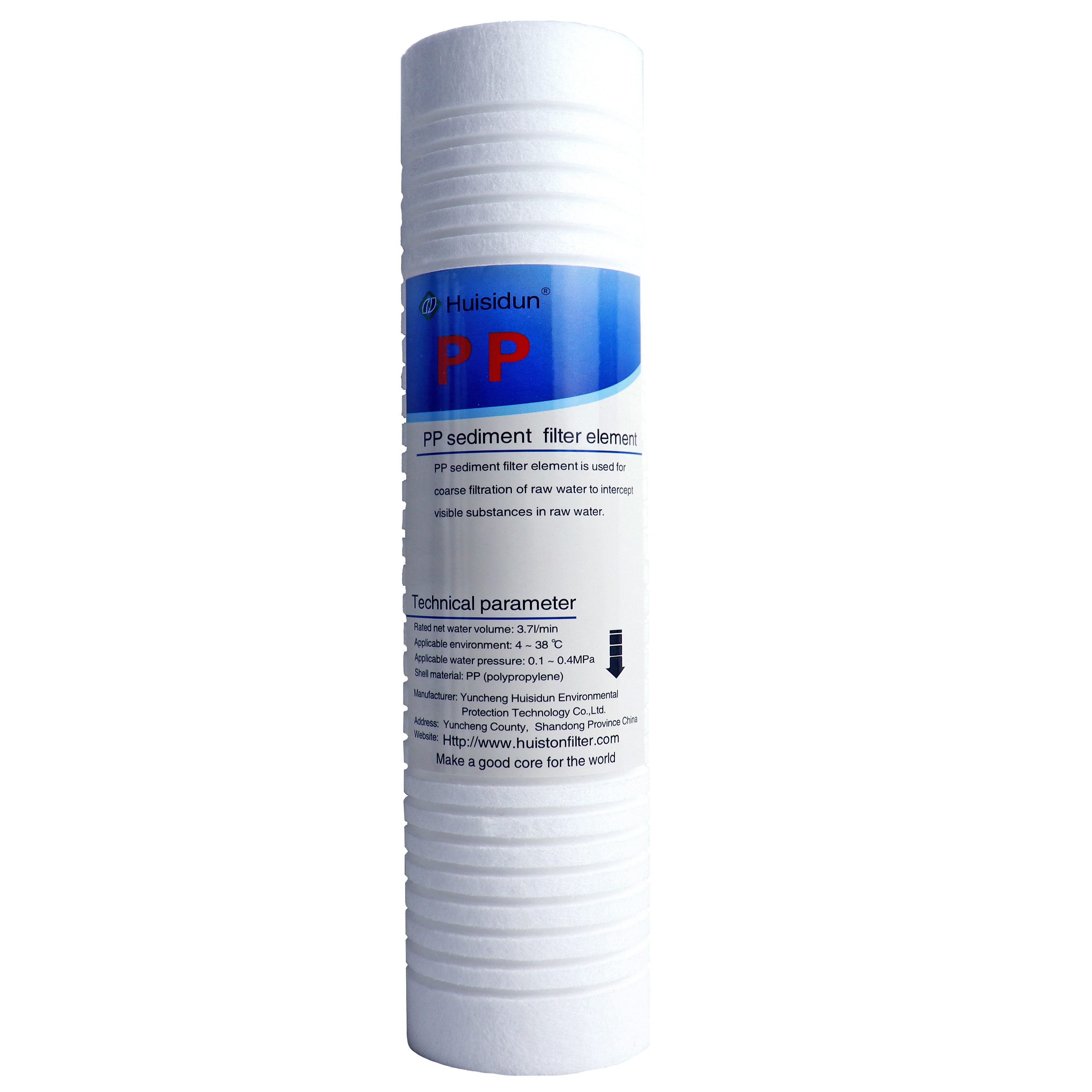 10 Inch/9.88 Inch 1 Micron Groove PP Melt Blown Filter Cartridge For Water Filtration