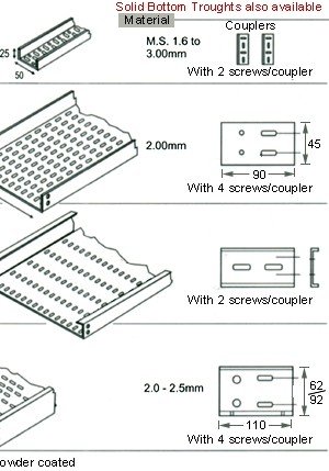 100mm-600mm Multiple Sizes Cable Tray Roll Forming Machine With Perforated Holes