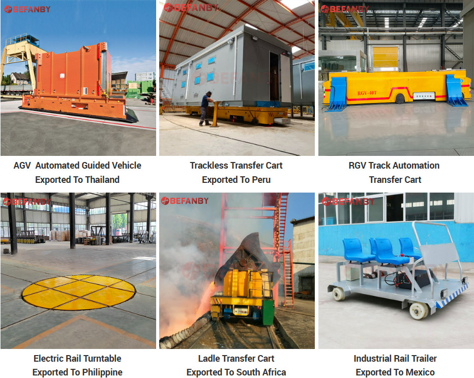 electric 60 tons scrap ladle transfer cart on rails