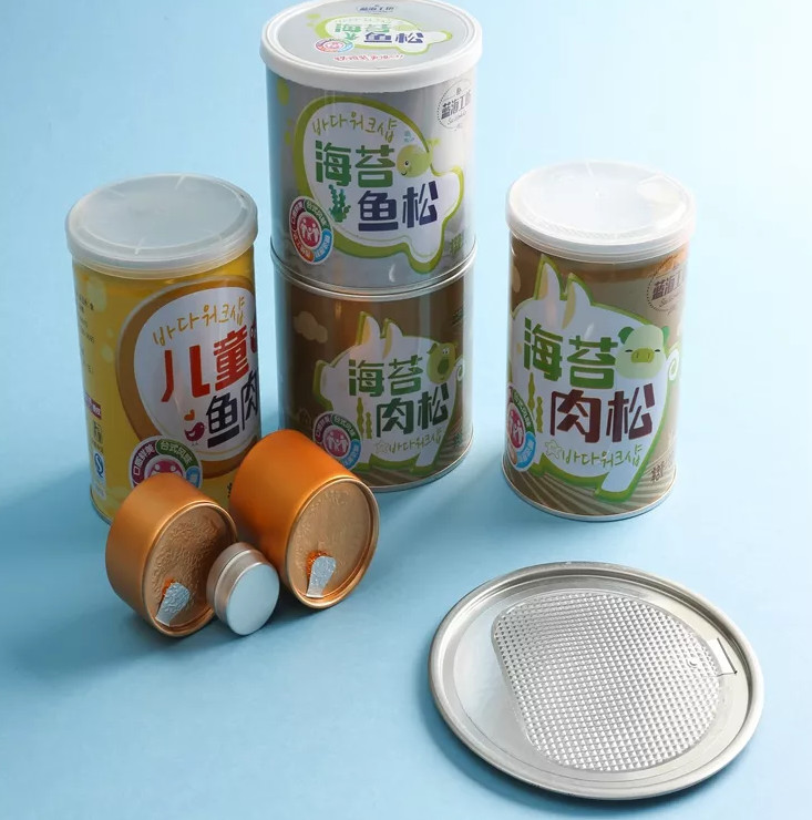 FSC Circular Custom Food Tin Can For Snack Nut Dry Fruit Rice Powder