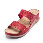 BS088 female slippers 2020 Amazon slippers women hollow rivets wear sandals