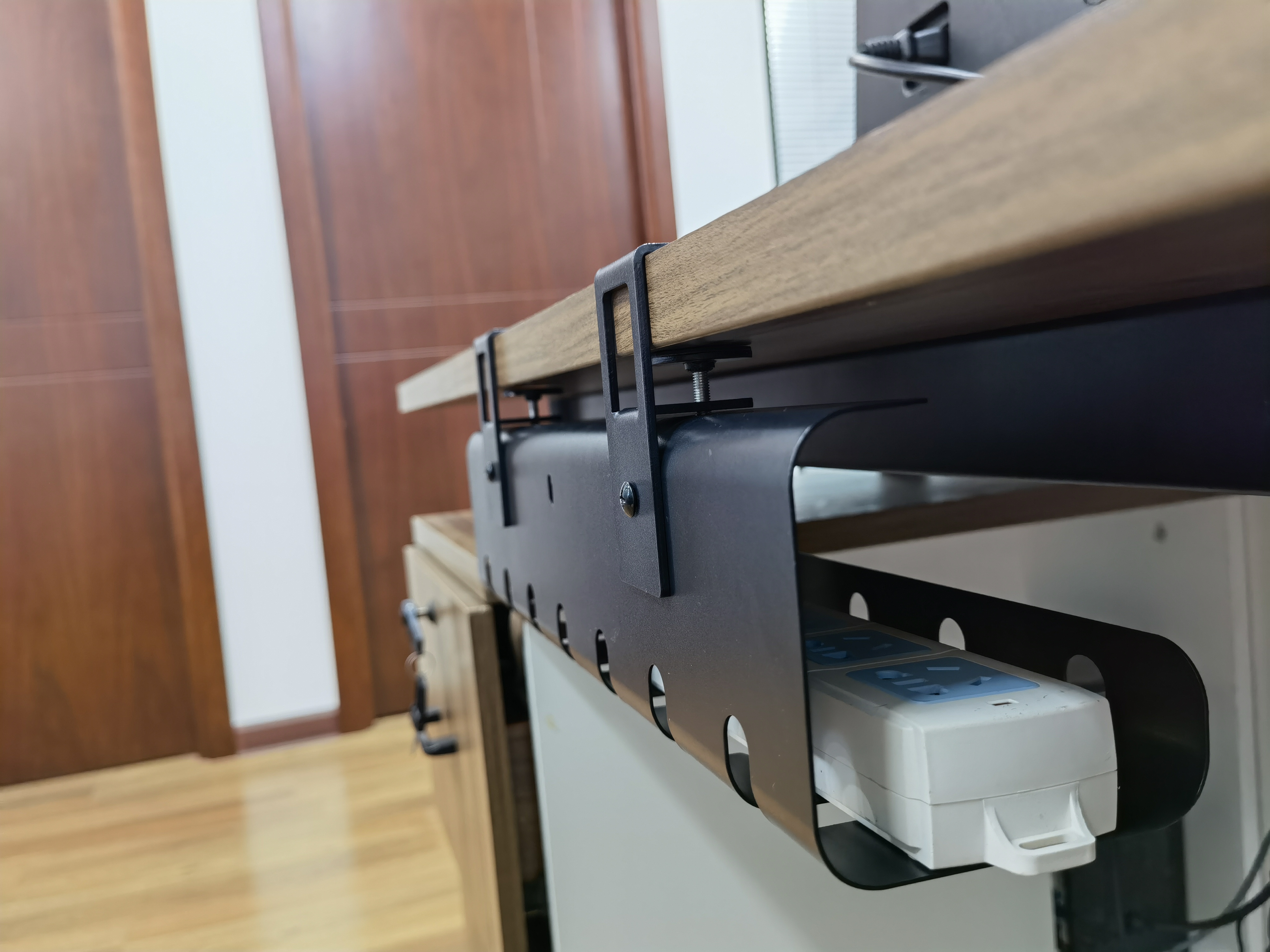 Non-folding Rack Under Desk Cable Organizer Super Sturdy Desk Cable Management Tray