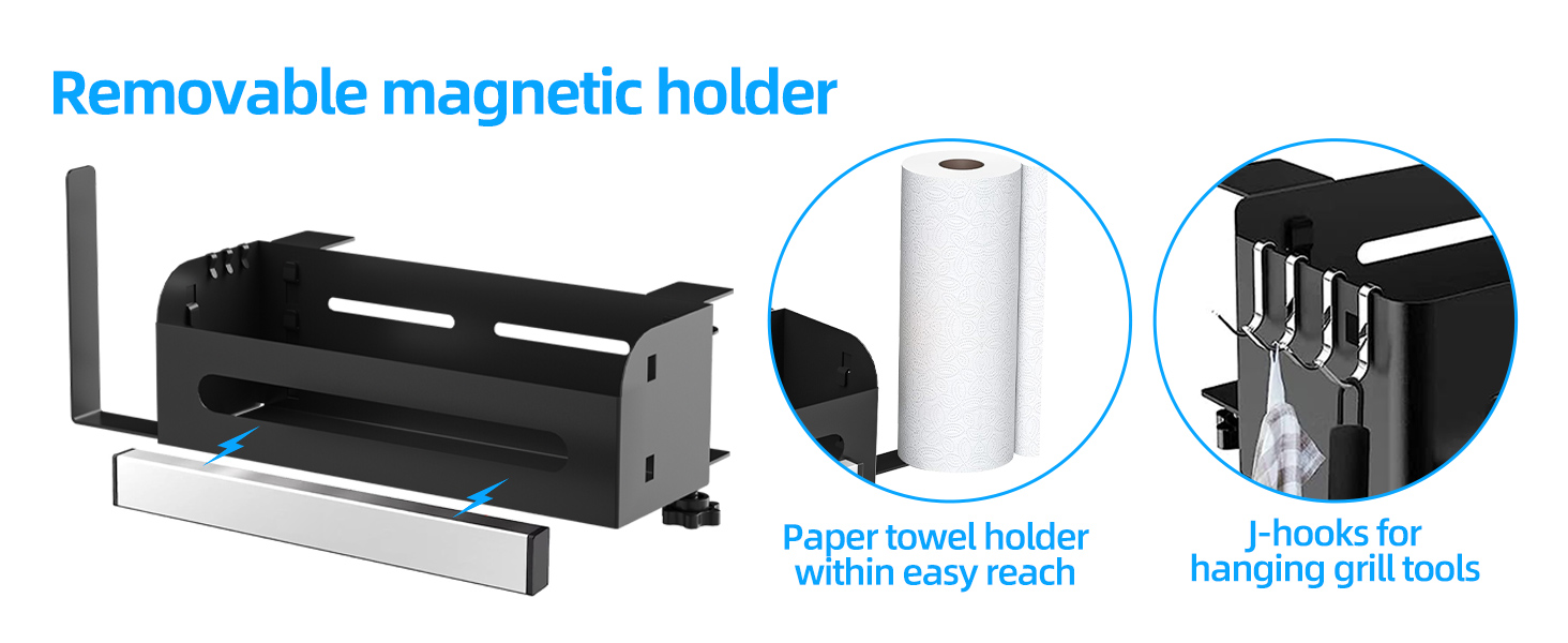 Blackstone Griddle BBQ Grill Caddy for Blackstone 28"/36" Griddle Space Saving with Paper Towel Holder & Magnetic Tool Holder