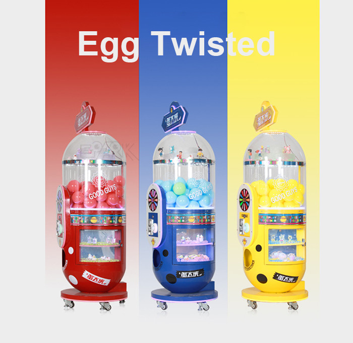 Coin Operated Colorful Capsule Machine Gacha Game Gashapon Machine With Light