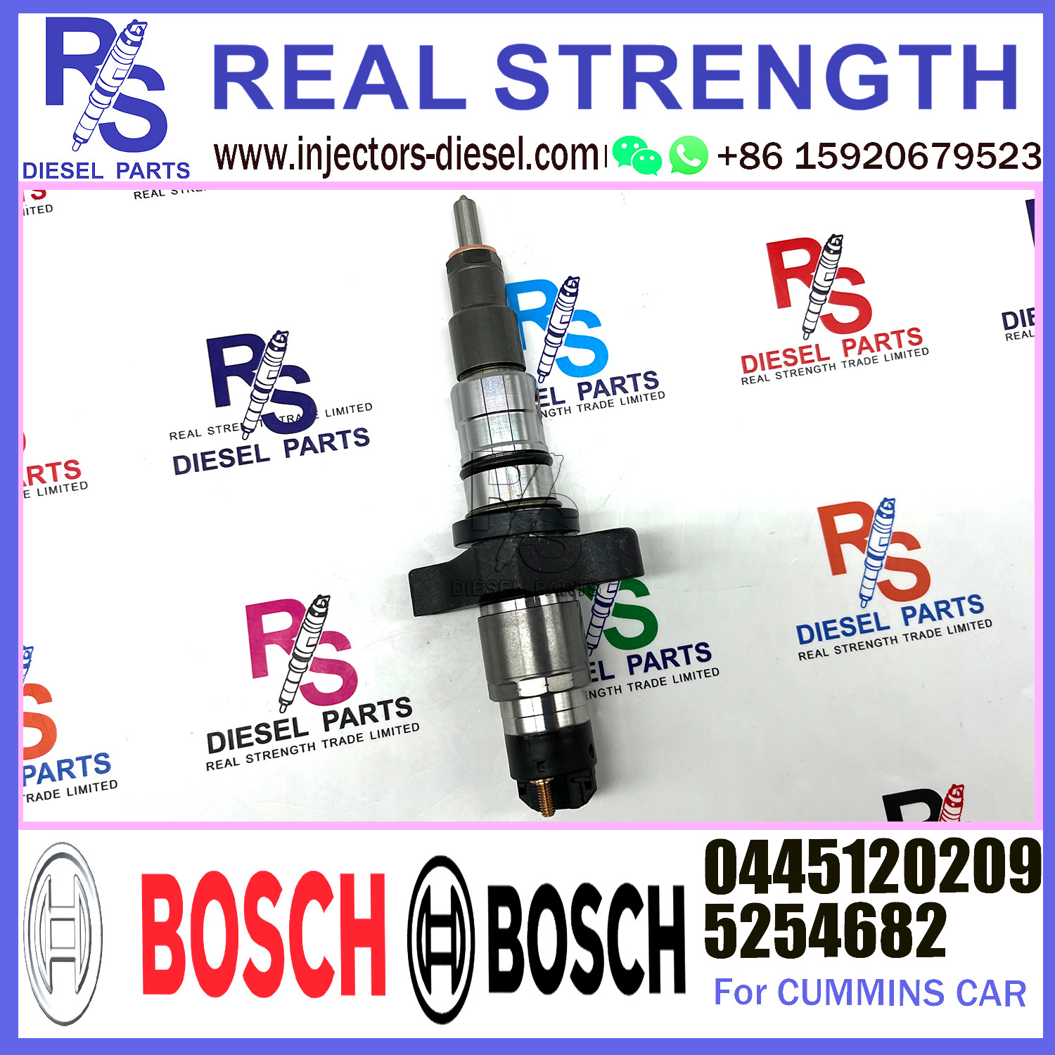Genuine common rail injector Fuel Injector 0445120251 5254682 0445120211 0445120151 0445120209 For CUMMINS QSB6.7
