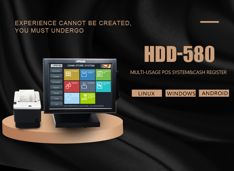 LED/VFD/12inch Customer Display Android POS Cashier Machine for Milk Tea Catering Orders