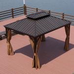Outdoor Hardtop Gazebo BBQ Hardtop Grill Gazebo Aluminum Patio Gazebo