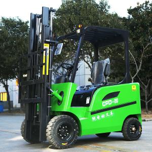 China 2T Wheel Electric Forklift 4 Wheels Pallet Stacker With Battery Powered Forklift Truck on sale