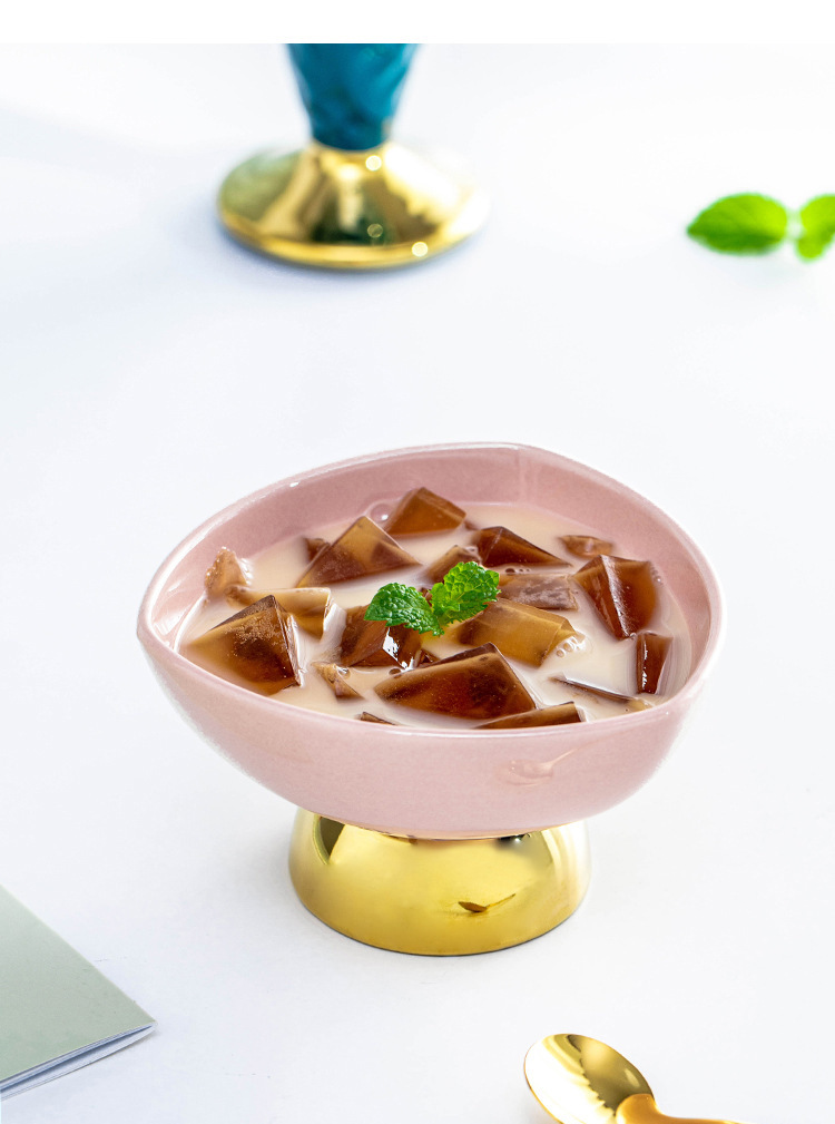 Porcelain Ceramic Home Decoration Cup For Ice Cream Dessert OEM