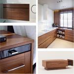 Natural black walnut mountain straight grain solid wood veneer home panel door