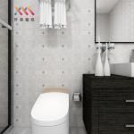 Bathroom Wall Mosaic Tiles PVC Fireproof Self-Adhesive wallpaper