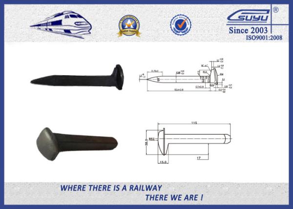 ISO Certificate Railroad Track Spikes / Rail Dog Spike For Timber Sleeper